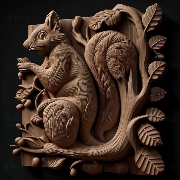 3D model squirrel (STL)